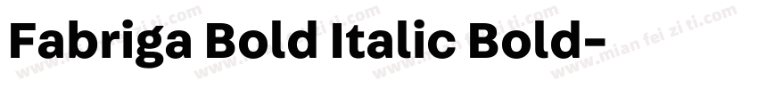 Fabriga Bold Italic Bold字体转换